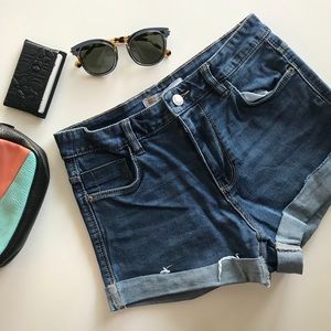Zara Trafaluc denim cuffed shorts